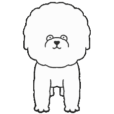 ビション・フリーゼが吠えるアニメーション