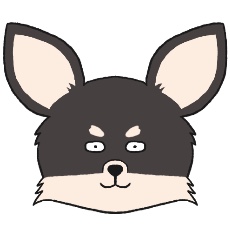 チワワのアイコン(ブルー＆タン)