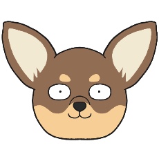 チワワのアイコン(チョコ＆タン)