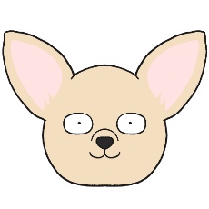 チワワのアイコン(クリーム)