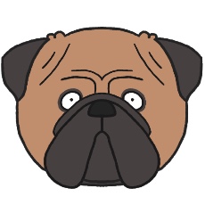パグのアイコン(アプリコット)