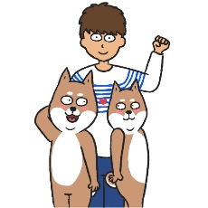 柴犬ブリーダーのイラスト