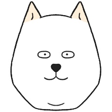 柴犬のアイコン（白柴）