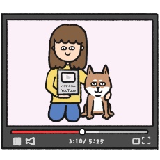 柴犬がYoutubeに出るイラスト
