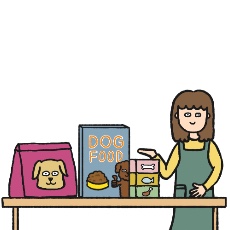 ペットショップ店員のイラスト